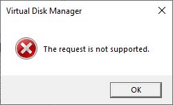 The request is not supported